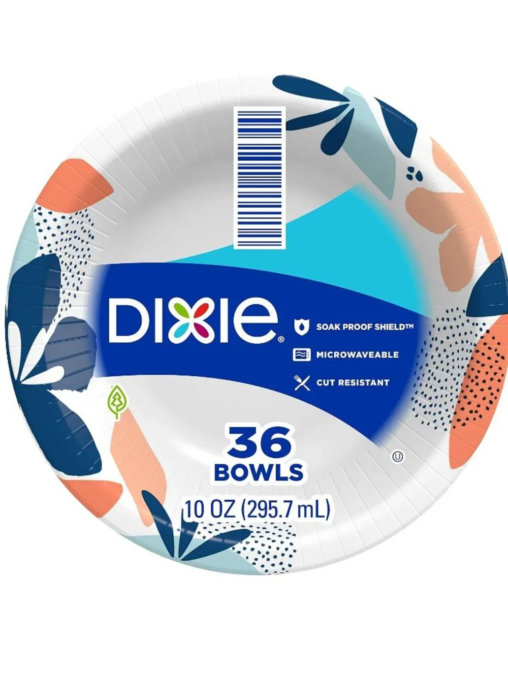 Dixie Small Paper Bowls, 10 Oz, 36 Count, Microwave-Safe, Soak-Proof